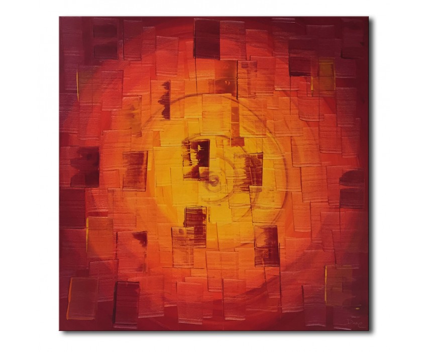 Quadro dipinto a mano: Red light 739